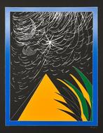 Franco Angeli (1935-1988) - Notturno con piramide