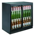 CombiSteel Barkoeler Zwart 198L | 2 Schuifdeuren | Geforceer, Witgoed en Apparatuur, Koelkasten en IJskasten, Ophalen of Verzenden