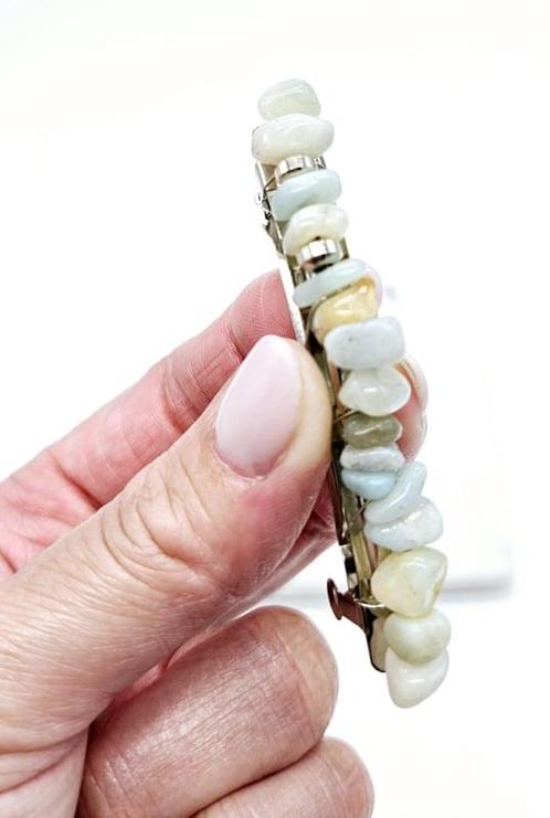 Amazoniet haarclip, Verzamelen, Mineralen en Fossielen, Ophalen of Verzenden