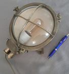 Scheepslamp, Zware wandlamp - Brons, Glas, Messing - Midden