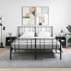 vidaXL Nachtkastjes 2 st 40x35x47,5 cm bewerkt hout zwart, Huis en Inrichting, Slaapkamer | Nachtkastjes, Minder dan 45 cm, Verzenden