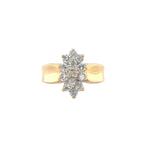 Gouden ring met diamant 18 karaat, Sieraden, Tassen en Uiterlijk, Ringen, Verzenden, Zo goed als nieuw, Wit, Goud