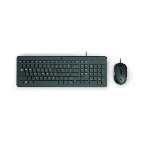 HP 150 toetsenbord en muis set Qwerty Engels  zwart, Computers en Software, Toetsenborden, Toetsenbord en muis-set, Bedraad, Qwerty