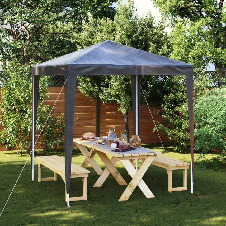 vidaXL Partytent professioneel 2x2 m antraciet, Tuin en Terras, Partytenten, Partytent, Nieuw, Verzenden
