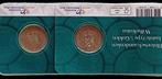 Nederland. Wilhelmina. 1/2 Gulden 1929/1930, 2 coincards uit, Postzegels en Munten, Munten | Nederland