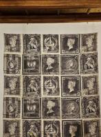 Zeldzaam wandtapijt met de eerste postzegels ter wereld -, Antiek en Kunst