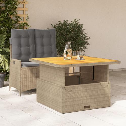 vidaXL 2-delige Tuinset met kussens poly rattan beige, Tuin en Terras, Tuinsets en Loungesets, Tuinset, Nieuw, 2 zitplaatsen, Rotan