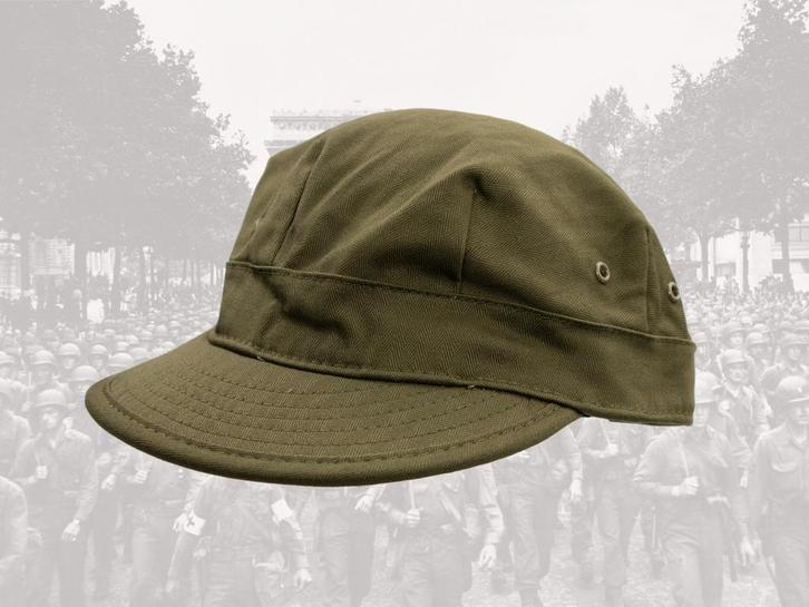replica US ww2 HBT cap O.D.7, Verzamelen, Militaria | Tweede Wereldoorlog, Landmacht, Amerika, Kleding of Schoenen, Ophalen of Verzenden