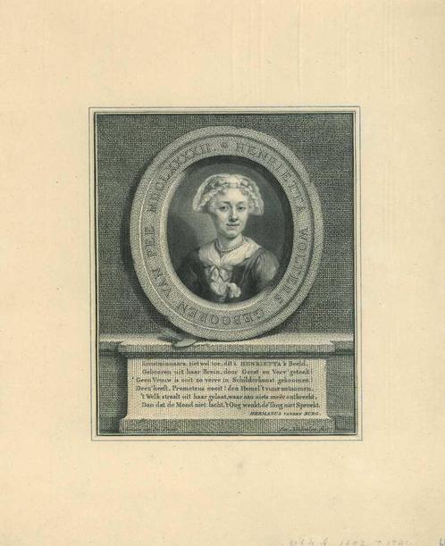 Portrait of Henriette Wolters-van Pee, Antiek en Kunst, Kunst | Etsen en Gravures