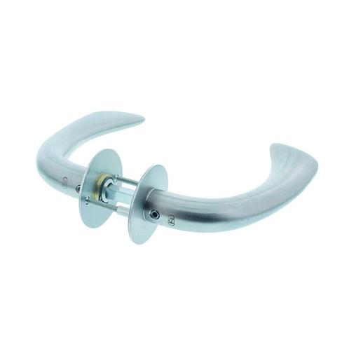 P+E Deurkruk Erick op ronde rozet 8mm stift rvs geborsteld, Doe-het-zelf en Verbouw, Hang- en Sluitwerk, Nieuw, Verzenden