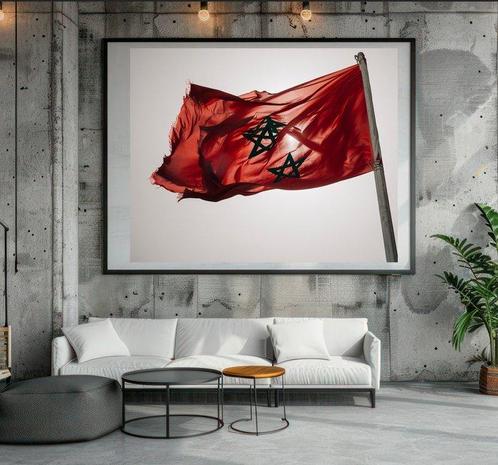 Ben Dauchez - Maroc Drapeau surimpression, Antiek en Kunst, Kunst | Schilderijen | Modern