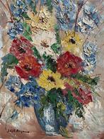 Jan Kelderman (1914-1990) - Stilleven vaas met bloemen, Antiek en Kunst, Kunst | Schilderijen | Klassiek