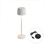 Tafellamp mushroom off-white oplaadbaar incl. laadstation -, Huis en Inrichting, Nieuw, Modern, Minder dan 50 cm