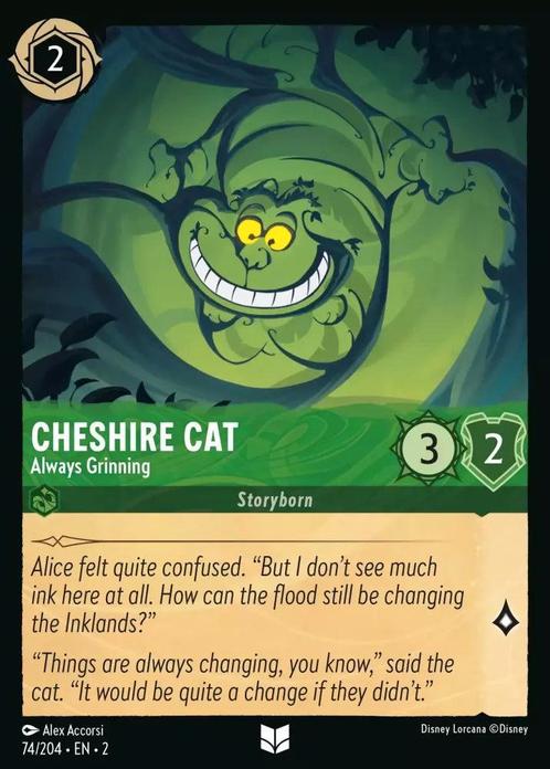 [74/204] - CHESHIRE CAT - Always Grinning ENG FOIL [M/NM], Verzamelen, Disney, Verzenden