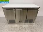 RVS Koelwerkbank 3 deuren 136 cm 230V Horeca, Ophalen of Verzenden, Gebruikt