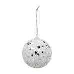 Kerstbal | PerfectLED | Ø 8 cm (Glitter, Wit), Verzenden, Nieuw