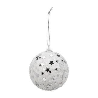 Kerstbal | PerfectLED | Ø 8 cm (Glitter, Wit), Diversen, Kerst, Nieuw, Verzenden