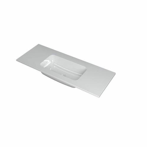 FAKTOR Wastafel in polystone | 120 x 45 x 1,5 wasbak midden, Huis en Inrichting, Badkamer | Badkamermeubels, Wastafelkast, Nieuw