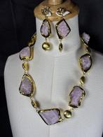 Geelgoud verguld natuurlijke ruwe roze kunziet klasse AAA -, Nieuw