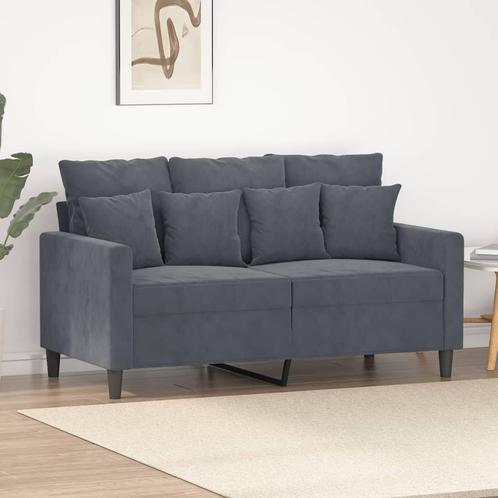 Tweezitsbank Fluweel Grijs - Retourdeal! 51% Korting, Huis en Inrichting, Banken | Bankstellen, Minder dan 150 cm, 75 tot 100 cm