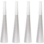 Feesttoeters Zilver 19cm 4st, Verzenden, Nieuw