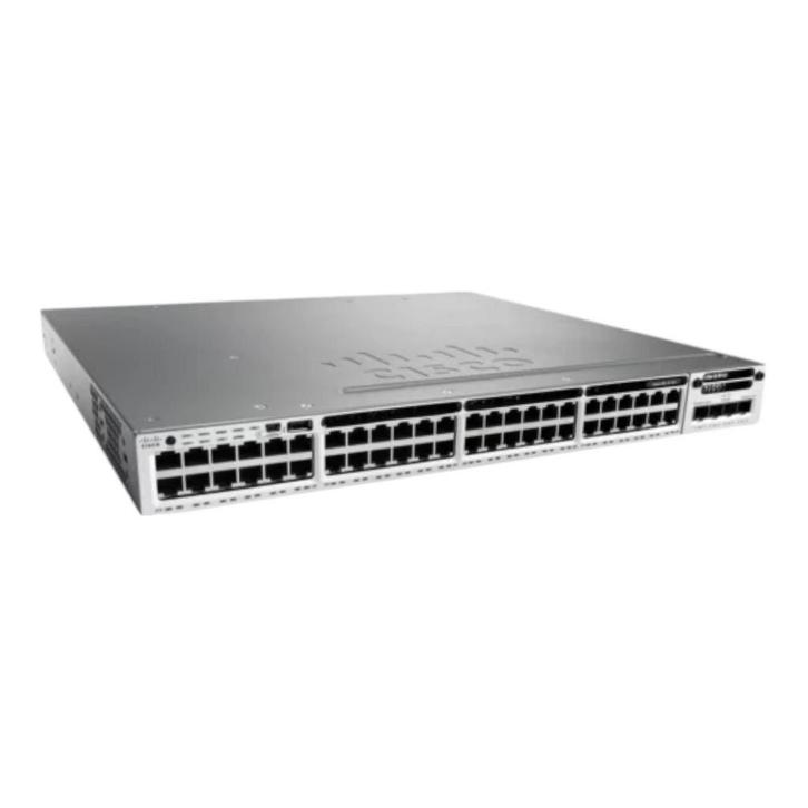 Cisco WS-C3850-48P-L 48x 1GB, 2x10GB uplinks, PoE+ 2x PSU, Computers en Software, Netwerk switches, Refurbished, Ophalen of Verzenden