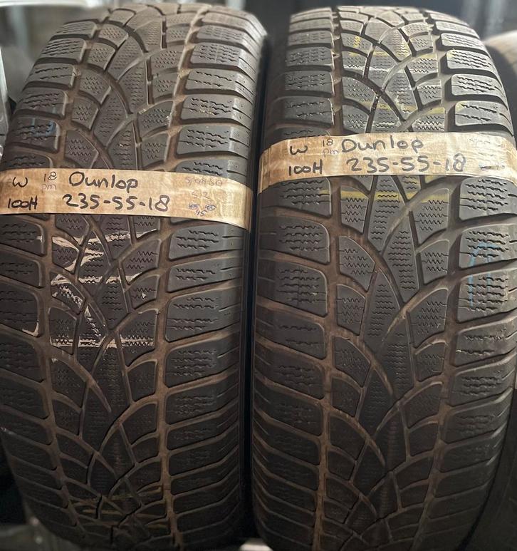 2x235-55-18 Dunlop Winter 2x5.5m €40 Per Band 235 55 18, Auto-onderdelen, Banden en Velgen, 18 inch, Winterbanden, 235 mm, Personenwagen
