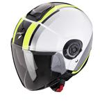 Scorpion Exo-City II Vel Wit Neon Geel Jethelm, Jethelm, S, Nieuw met kaartje, Overige merken