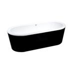 Vrijstaand ligbad Black and White 178x80x55cm, Ophalen of Verzenden, Nieuw, Chroom, Bad