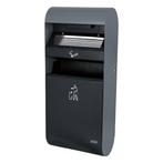 Wand-Asbak + Afvalbak | Grijs | 14L + 3L | 300x140x670(h)mm, Verzenden, Nieuw in verpakking