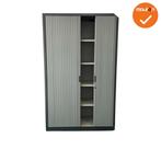 Roldeurkast - Basic - 195x120x45cm - Antracietgrijs met l..., Werkplek, Ophalen of Verzenden, Gebruikt, Kast
