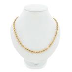 Gouden gedraaide schakel ketting | 52,5 cm (gouden ketting), Ophalen of Verzenden, Gebruikt, Overige kleuren, Goud