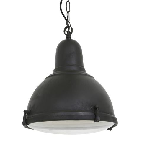 Hanglamp Albion zwart kettinglamp E27 fitting vintage zwart, Huis en Inrichting, Lampen | Hanglampen, Verzenden