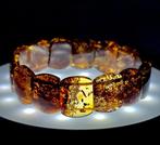 A+++ Baltic Amber Armband – Honingkleur – Fossiele Inclusie, Antiek en Kunst