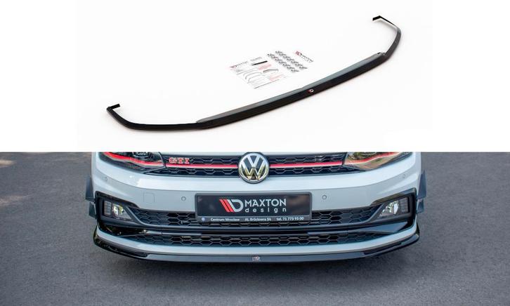 Voorspoiler VW Polo GTI Mk6 Glans Zwart, Auto-onderdelen, Carrosserie en Plaatwerk, Ophalen of Verzenden