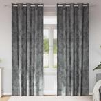 vidaXL Gordijn met gordijnen 2 pcs Grijs 260 x 140 cm, Huis en Inrichting, Stoffering | Gordijnen en Lamellen, Verzenden, Nieuw