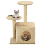 vidaXL Kattenkrabpaal met sisal krabpalen 60 cm beige, Verzenden, Nieuw