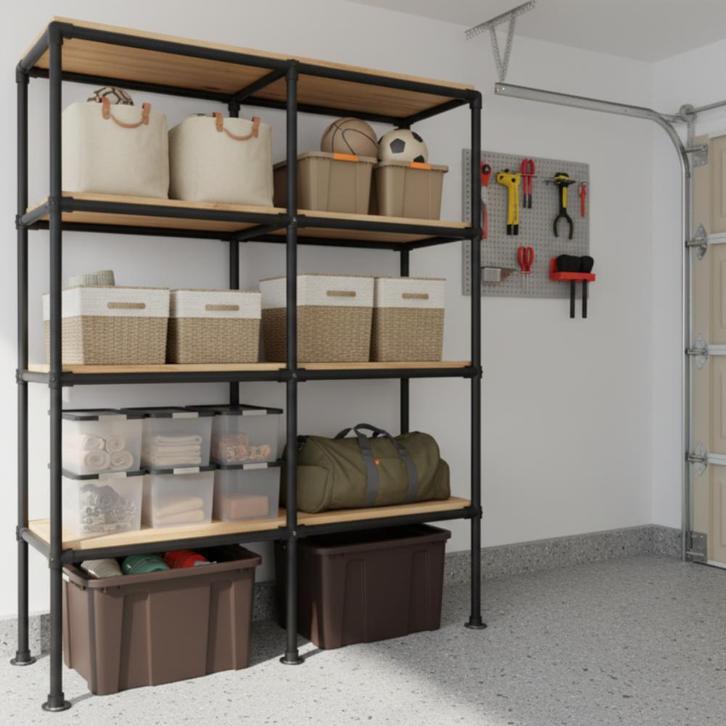 Stellingkast op maat | Gegalvaniseerde Steigerbuis | DIY, Huis en Inrichting, Kasten | Stellingkasten, Nieuw, Ophalen of Verzenden