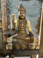Boeddha Houten Beeld – Meditatie &amp; Yoga Decoratie, Huis en Inrichting, Woonaccessoires | Boeddhabeelden, Verzenden, Nieuw