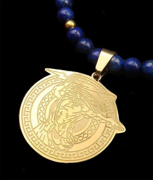 Lapis lazuli - Beschermhalsketting - Zeus - goddelijke, Antiek en Kunst, Antiek | Boeken en Bijbels