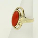Ring - 14 karaat Geel goud - Bloedkoraal, Nieuw