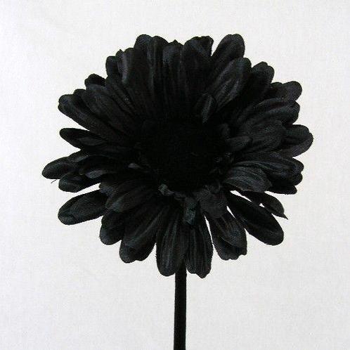 Gerbera 54 cm Black, Zwart Gerbera, Huis en Inrichting, Woonaccessoires | Kunstplanten en Kunstbloemen, Nieuw, Ophalen of Verzenden