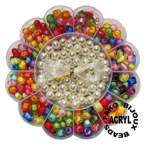 Fako Bijoux® - Kralen Set - Acryl - Sieraden Maken - Serie 7, Hobby en Vrije tijd, Kralen en Sieraden maken, Verzenden