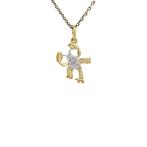 Gouden vintage schorpioen hanger met diamant 14 krt, Ophalen of Verzenden, Nieuw