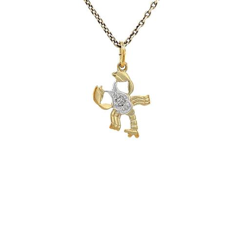 Gouden vintage schorpioen hanger met diamant 14 krt, Sieraden, Tassen en Uiterlijk, Kettinghangers, Nieuw, Ophalen of Verzenden