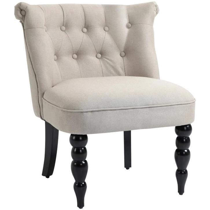 TRUUSK Vintage Relaxfauteuil - Gestoffeerd - Houten frame -, Huis en Inrichting, Stoelen, Nieuw, Verzenden