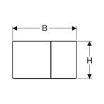 Drukplaat Geberit Sigma 70 Frontbediening 2-toets Glas Mat, Doe-het-zelf en Verbouw, Sanitair, Ophalen of Verzenden, Nieuw
