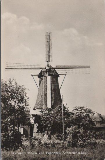 ZEVENAAR - Molen van Pijnappel. Babberichseweg, Verzamelen, Ansichtkaarten | Nederland, Verzenden