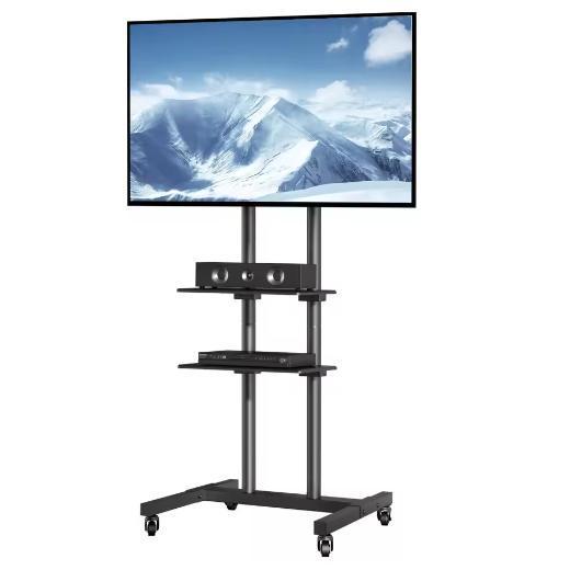 In Hoogte Verstelbare TV-standaard op Wielen met Trays, Huis en Inrichting, Kasten | Overige, Nieuw, Verzenden