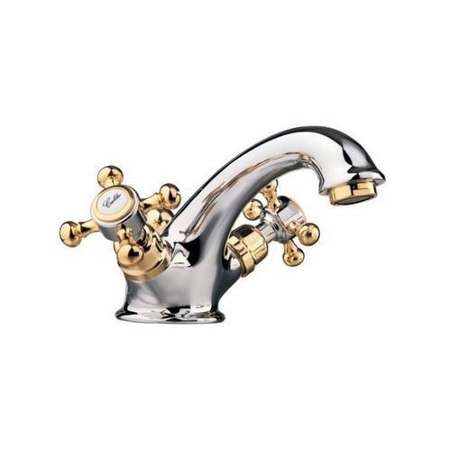 Wastafelmengkraan Sapho Antea 2-knop Uitloop 6.5 cm Chroom /, Doe-het-zelf en Verbouw, Sanitair, Ophalen of Verzenden